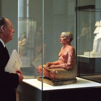 Scribe assis (2 600 avant J.C.), Musée du Louvre, décembre 1997