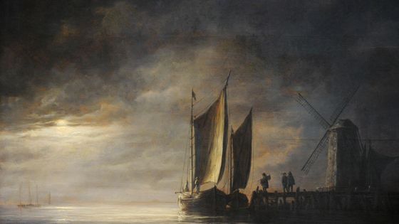 Dordrecht Harbour in Moonlight, ca.1645, Albert Jacob Cuyp ©Getty - PHAS/UIG