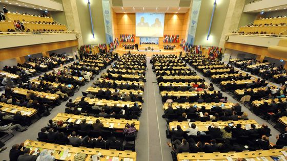 Surnommée parfois le parlement mondial du travail l'OIT a reçu le prix Nobel de la Paix en 1969 pour "sa capacité à introduire des réformes supprimant les injustices flagrantes dans un grand nombre de pays". ©AFP - Sebastien Feval