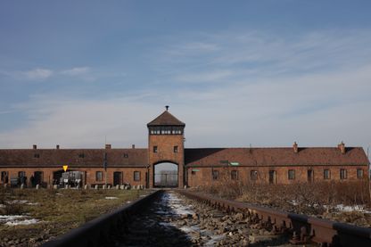 L'entrée du camp d'Auschwitz en Pologne L'entrée du camp d'Auschwitz en Pologne