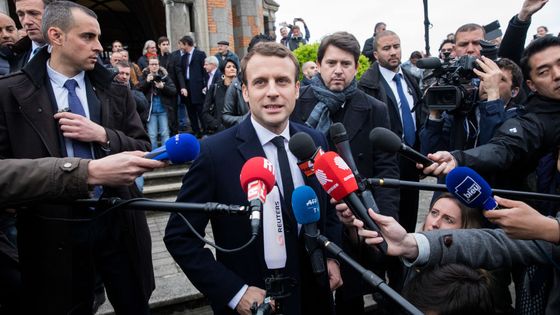 Emmanuel Macron et les médias ©Getty - Bloomberg