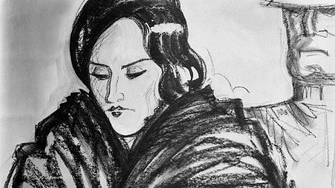 Dessin de Violette Nozière lors de son procès à Paris ©Getty - ullstein bild Dtl.