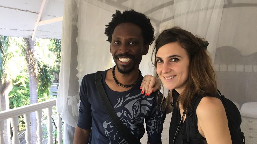 Sonny Troupé et Nathalie Piolé à l'hôtel Oloffson à Port-au-Prince à Haïti