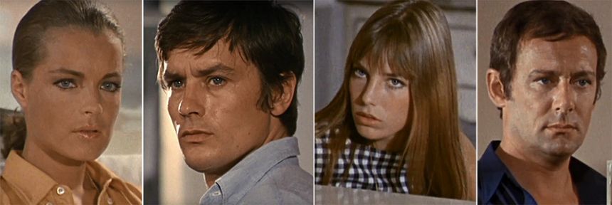 Romy Schneider, Alain Delon, Jane Birkin et Maurice Ronet (Bande Annonce de La piscine)