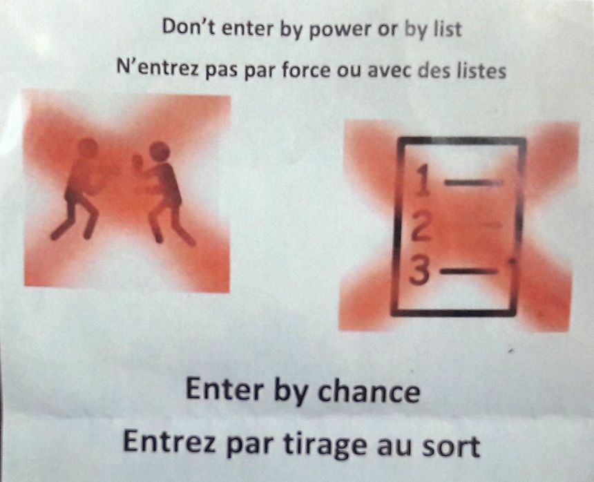 Le prospectus distribué aux candidats à l'hébergement. Il explique le tirage au sort
