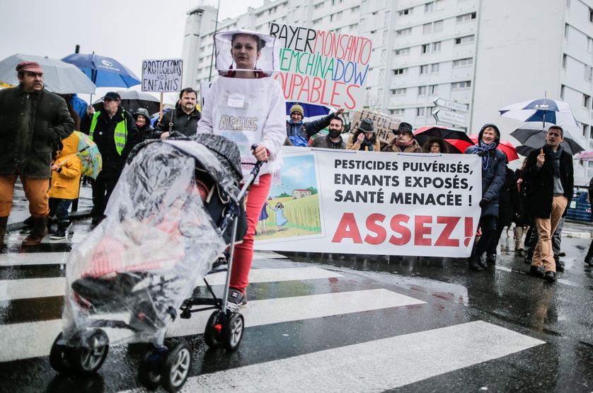 Marche contre les pesticides à Bordeaux en février 2016 suite à un reportage de l'émission de France 2 "Spéciale Investigation"