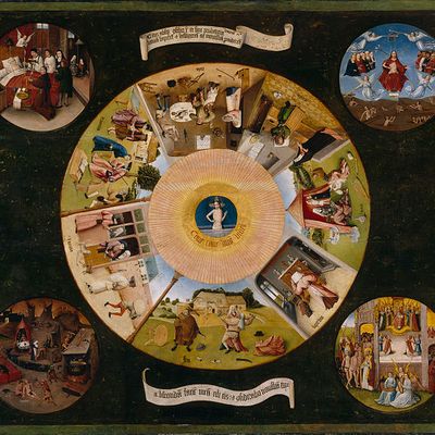 "Les Sept Péchés capitaux et les Quatre Dernières Étapes humaines" de Jérôme Bosch / Musée du Prado de Madrid