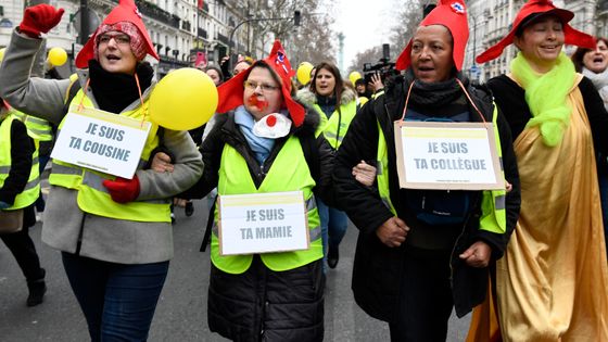 Manifestation de femmes Gilets Jaunes à Lille le 6 janvier 2019. ©AFP - BERTRAND GUAY