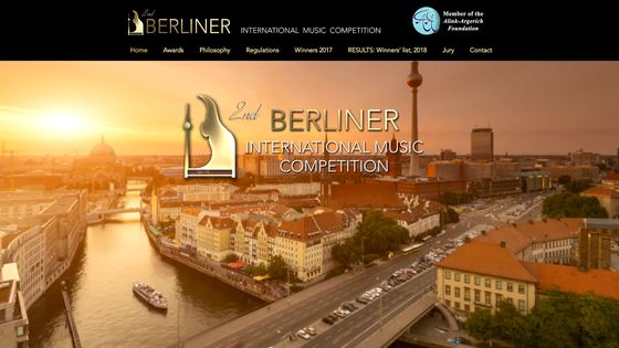 Page d'accueil du Berliner International Music Competition - https://www.berlinercompetition.com/
