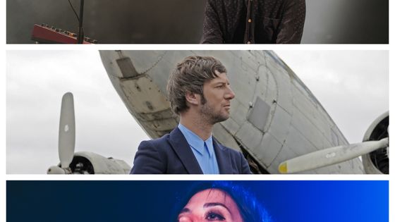 De haut en bas : James Blake, Bertrand Belin et Sharon Von Etten en 2012 (photographies libres de droits)