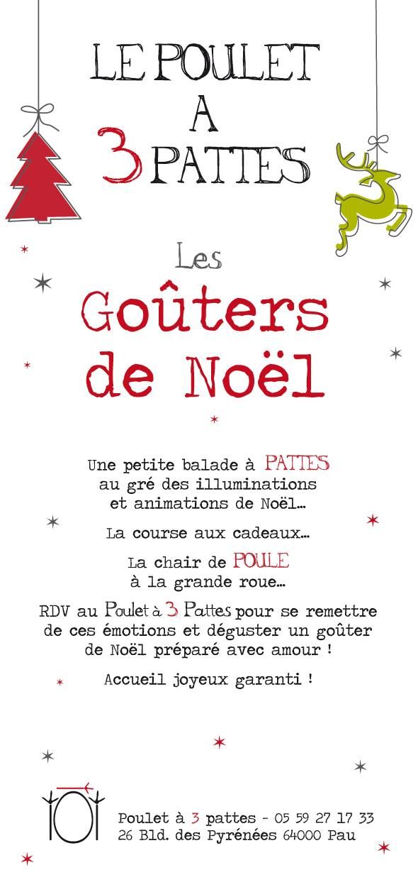 Les goûters de Noël du Poulet à 3 pattes