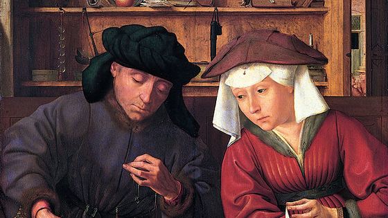 "Le Prêteur et sa femme" (Anvers, 1514) - Quentin Metsys