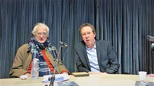 France Musique, studio 131... Cinéaste et cinéphile, Bertrand Tavernier & Le producteur Benoît Duteurtre (g. à d.)