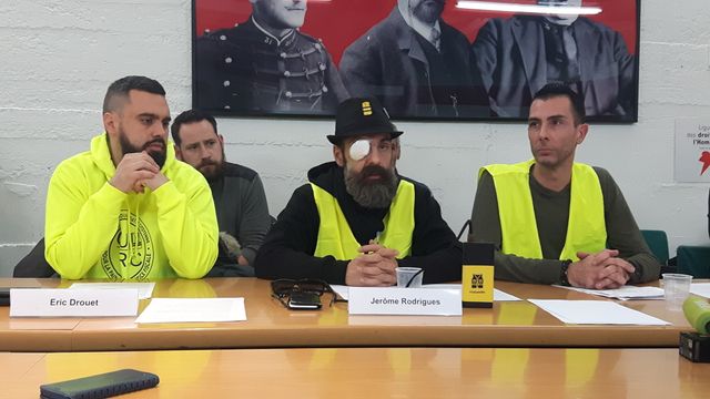 Eric Drouet, Jérôme Rodrigues et Antonio Barbetta, le 30 janvier, à Paris