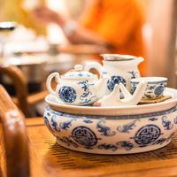 Un set de thé chinois de Guangzhou.