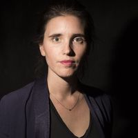 La metteure en scène Julie Deliquet, le 28 septembre 2015 au théâtre Gérard Philipe à Saint-Denis.
