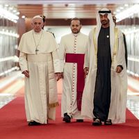 Le Pape a été reçu par le prince Sheikh Mohammed bin Zayed al-Nahyan à Abu Dhabi