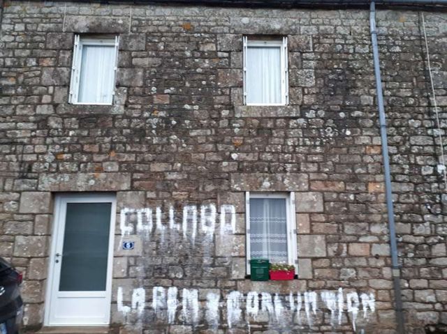Le tag découvert sur la maison du maire de Calanhel