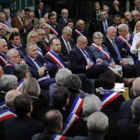 Emmanuel Macron et 600 maires réunis pour le grand débat national