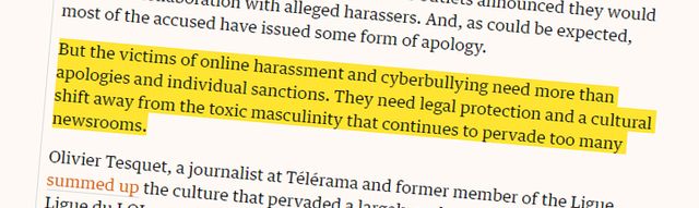 Extrait de l'article de The Guardian.