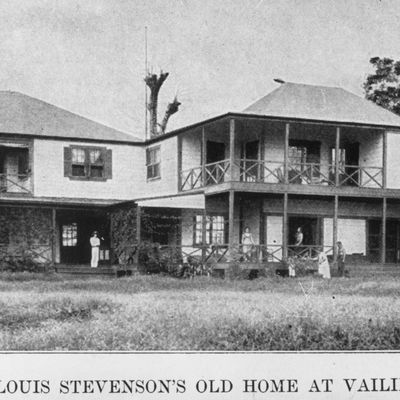 Iles Samoa, en Polynésie, maison de RL Stevenson