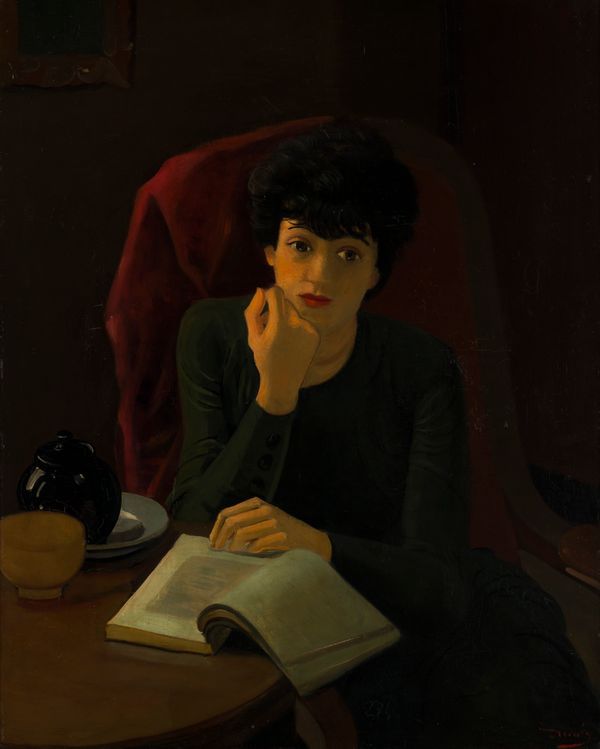 André Derain, La tasse de thé, vers 1935. Huile sur toile, 92 x 74 cm. Achat de l’Etat, 1939, Collection du Musée National d’art moderne / Centre de création industrielle en dépôt depuis 2000 au MAMC+ Saint-Étienne Métropole