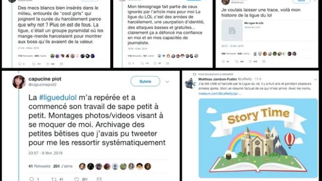 Voici les témoignages de quelques unes des victimes de la ligue du lol