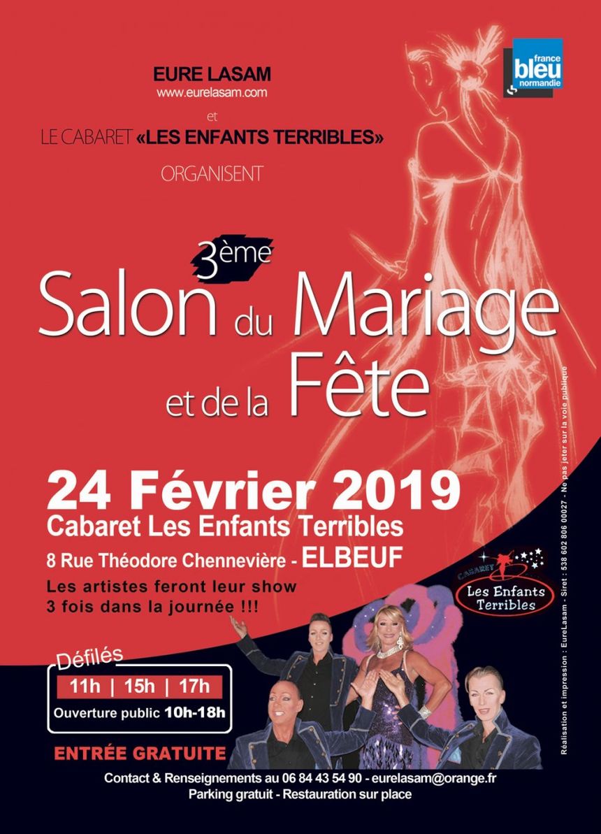 Affiche Salon du mariage et de la fête - Cabaret les enfants terribles à Elbeuf 2019