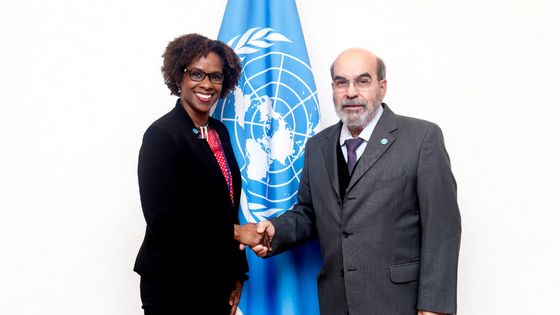 FAO Director-General Jose Graziano da Silva meeting with Ms Gillian Smith, New FAO Representative in Guyana (22 February 2019, Rome Italy) - FAO/Alessandra Benedetti