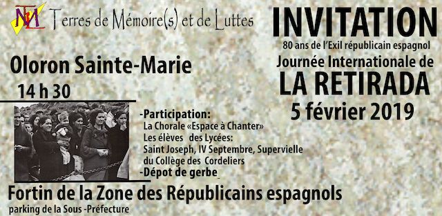 Le programme de la journée de commémoration de la Retirada à Oloron