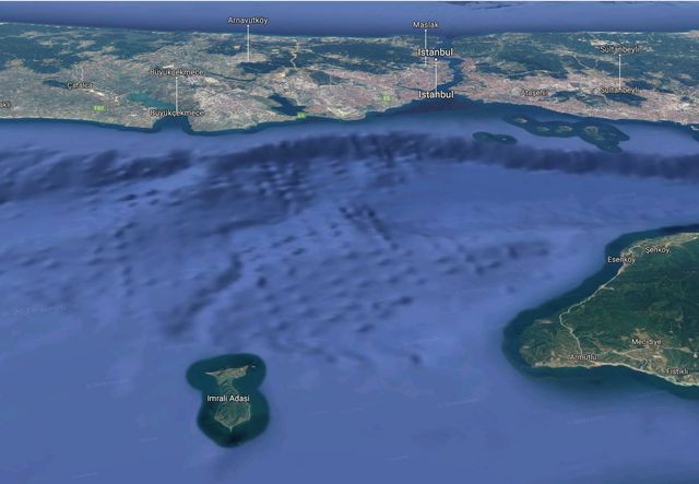 L'île d'Imrali en mer de Marmara, au sud d'Istanbul, où est emprisonné Abdullah Öcalan depuis 20 ans.