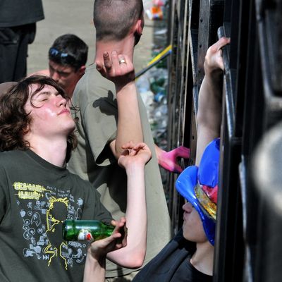 un danseur au Teknival