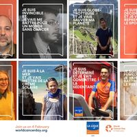 Affiches réalisées pour la campagne #JeSuisEtJeVais lancée par la Ligue contre le cancer dans le cadre de la Journée mondiale contre le cancer