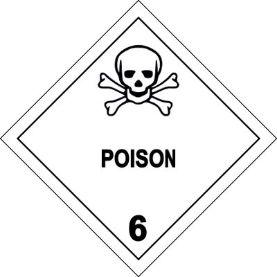 Label désignant un produit toxique