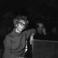 Le Dr Marie-Andrée Lagroua Weill Hallé (en 1968 à Paris), fondatrice en mars 1956 de l'association "Maternité heureuse", qui deviendra le Mouvement Français pour Planning Familial.