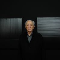 Le peintre français Pierre Soulages