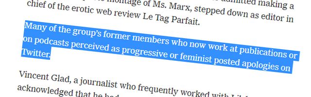 Extrait de l'article du New York Times.