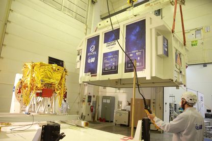 Bereshit – la Genèse, en hébreu – est attendu sur la surface lunaire dès le 11 avril. Le véhicule devrait décoller ce soir dans une fusée SpaceX. Bereshit – la Genèse, en hébreu – est attendu sur la surface lunaire dès le 11 avril. Le véhicule devrait décoller ce soir dans une fusée SpaceX.