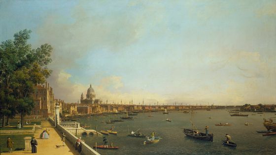 "Londres, vue de sur la Tamise" ca 1751 par Canaletto (1697-1768) / Charles Avison, 12 Concerti grosso d'après Scarlatti ©Getty - Heritage Images / Contributeur