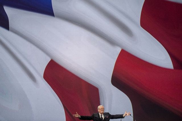 Jean-Marie Le Pen lors d'un Congrès du parti à Lyon en 2014