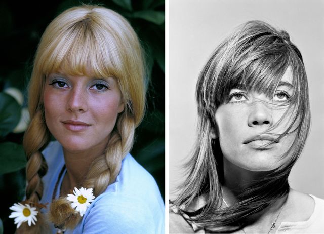 Sylvie Vartan (à gauche) et François Hardy (à droite) photographiées par Jean-Marie Périer.