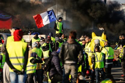Rassemblement de "gilets jaunes" le 18 novembre 2018, à Caen (Normandie). Rassemblement de "gilets jaunes" le 18 novembre 2018, à Caen (Normandie).
