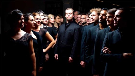 L'Ensemble Aedes autour de son Directeur artistique Mathieu Romano - Géraldine Aresteanu - L'Archipel - Association Aurore