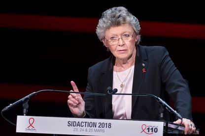 Françoise Barré-Sinoussi, chercheuse en virologie, à la soirée de lancement au musée du quai Branly de l'édition 2018 du Sidaction Françoise Barré-Sinoussi, chercheuse en virologie, à la soirée de lancement au musée du quai Branly de l'édition 2018 du Sidaction