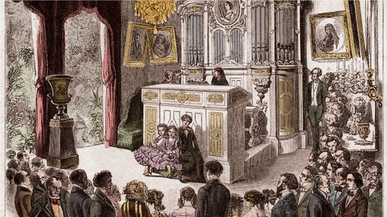 Dans les salons de Pauline Viardot, gravure de 1858 ©Getty - Stefano Bianchetti