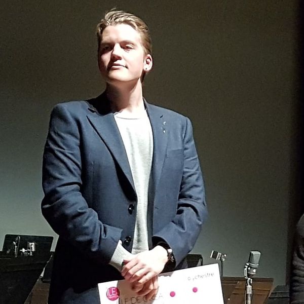 Joel Järventausta au moment e la remise du Prix