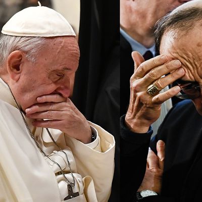 Le pape François et le cardinal Philippe Barbarin