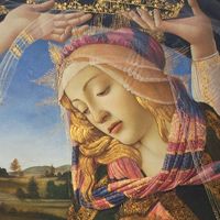 Madonna del Magnificat, peinture de Sandro Boticelli (détail)