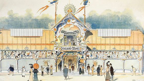 Dessin d'un pavillon de l'exposition universelle de Paris. 1900. ©Getty - DEA / G. DAGLI ORTI