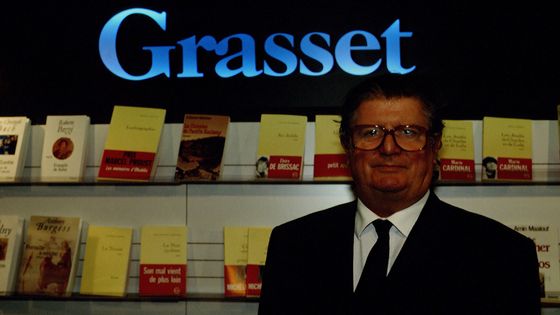 Jean-Claude Fasquelle, alors patron des éditions Grasset, à la Foire du livre de Francfort, en 1993 ©Getty - Régis Bossu